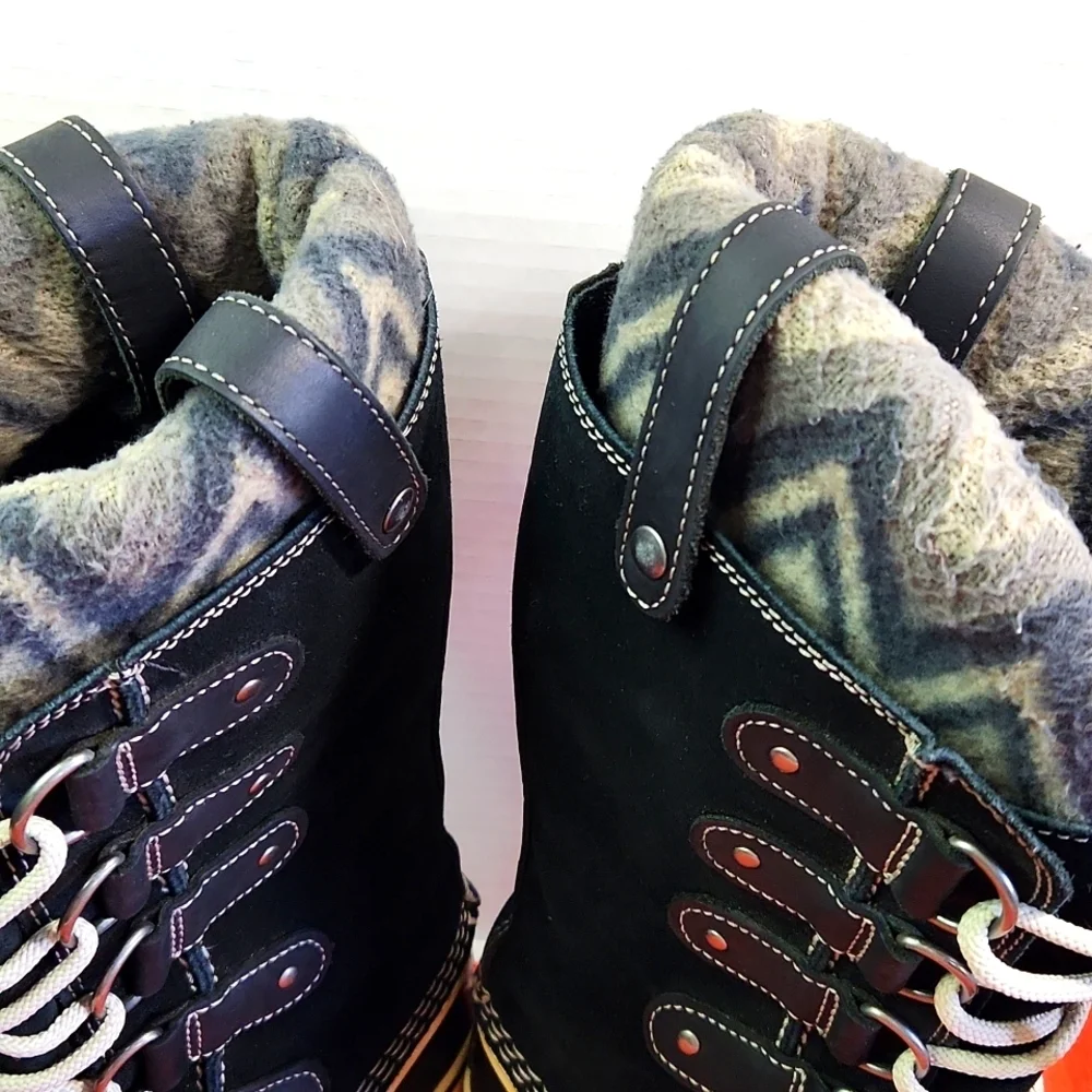 SOREL Joan of Arctic Black Suede Waterproof Winter Boot with Bootliner (6) - Picture 7 of 13
